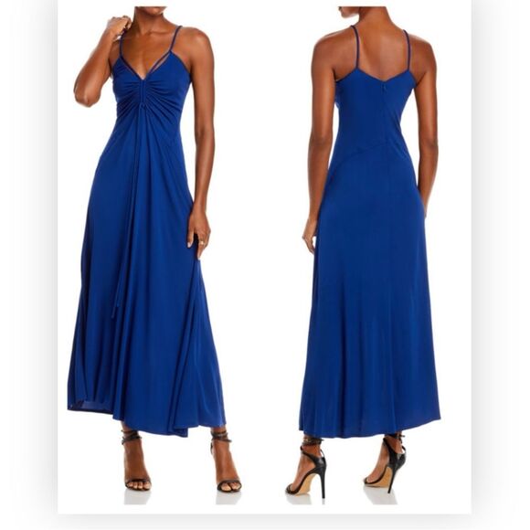 Proenza Schouler White Label Matte Crepe Spaghetti Maxi Dress NWT $550 - Picture 1 of 5